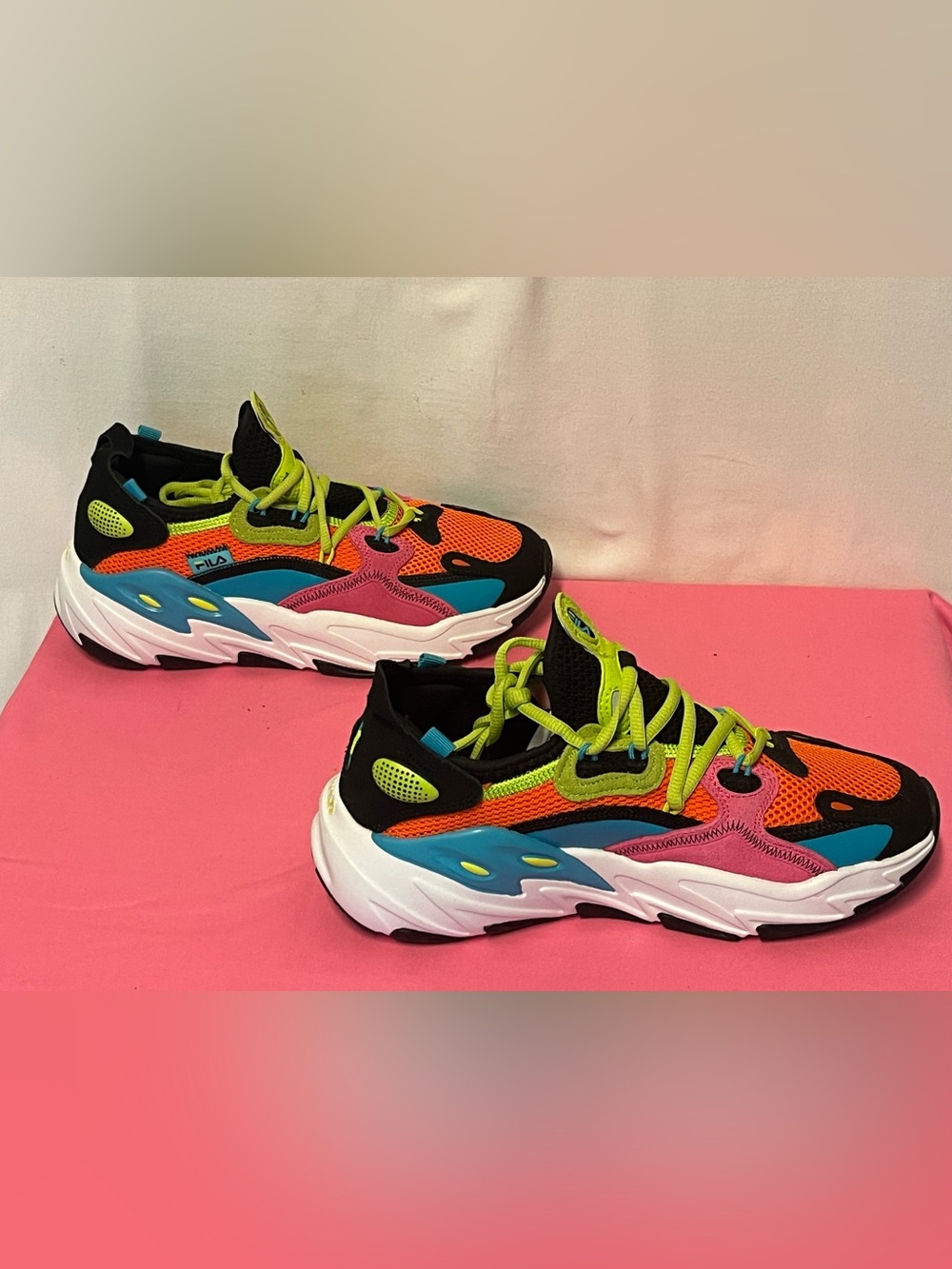 FILA Electrove 2 Neon Multicolor Chunky Sneakers Size 6.5 Y2K Rave Streetwear - Picture 10 of 10